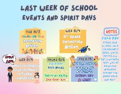 Last week of school event